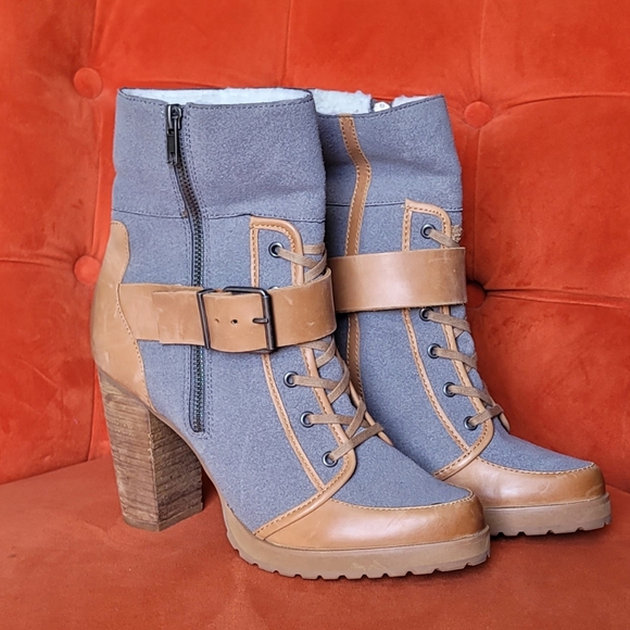 Naughty Monkey High Trail Leather Boot Size 8.5 - Picture 3 of 14